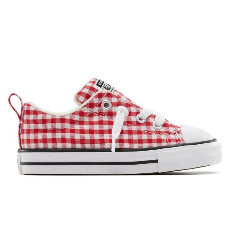 Converse Toddler Street Ox Low Top Gingham Sneakers - Red 7T